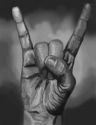Metal Horns Hand By Avientloner86