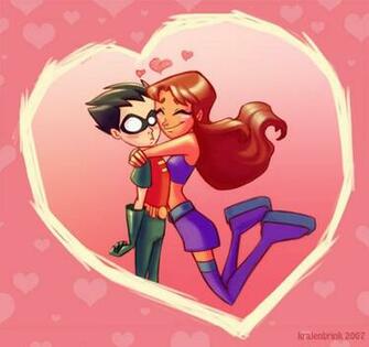 Robin And Starfire Drawings Hot Girls Wallpaper