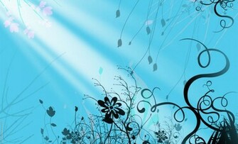 Blue Flower Swirls Formspring Background