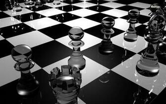 3d Glass Chess Wallpaper