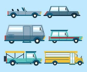 Transportation Clipat Set In Blue Background Vector Art Graphics