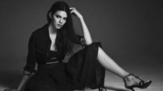Kendall Jenner Monochrome Wallpaper HD Celebrities 4k