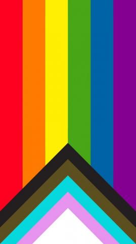 Progress Pride Flag Phone Wallpaper