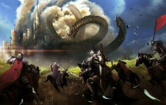 Wallpaper Weapons Castle Horses Armor Art Head Battle