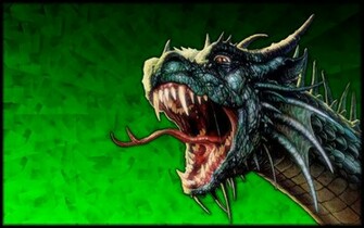 Green Dragons Wallpaper Background
