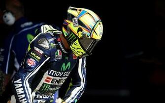 Valentino Rossi Yamaha Motorcycle Helmet Stock Photos