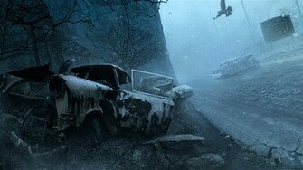Silent Hill Welcome To The Night Cars Snow Winter Birds