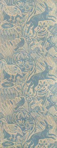 Harvest Hare Wallpaper Per Roll Excellent Lino Print