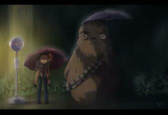 Xfiles Ghibli Totoro Bus Stop Chewie Version W Background By