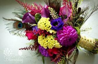 Dahlias Roses Calla Lilies Flowers Bouquet Design Composition