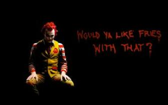The Joker Ronald Mcdonald Black Background Wallpaper
