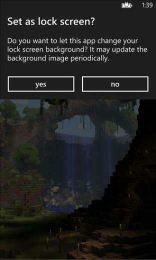 Minecraft Wallpaper HD Lock Screen Change Windows Phone App