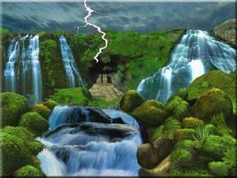 Beautiful 3d Nature Waterfall HD Wallpaper