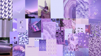 Aesthetic Lavender Collage Kit Pcs In Wallpaper