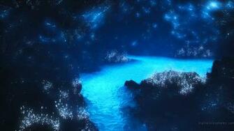 Glow Worm Cave Wallpaper