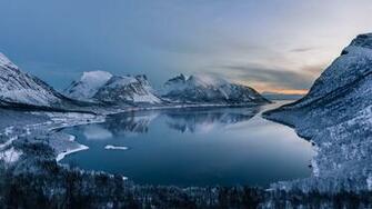 Winter Lake Between Mountains X Photography