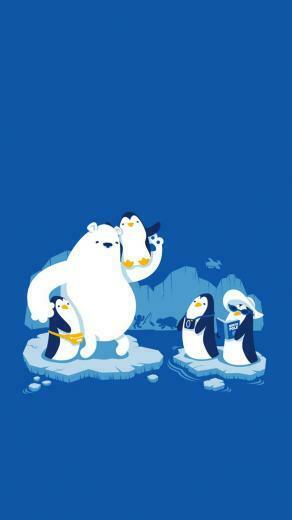 Polar Bears And Penguins iPhone Wallpaper Background