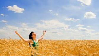 Really Happy Woman In The Nature Happiness HD Wallpaper