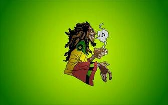 Bob Marley Reggae Music Caricature Smoke Marijuana Dreadlocks