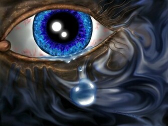 Teardrop Sad Eye Crying Tears Wallpaper Art