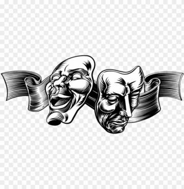 Comedy Tragedy Masks Png Happy Sad Image With
