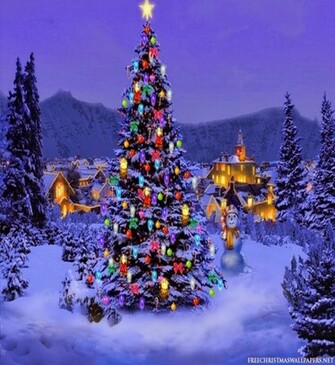 Merry Christmas Tree Wallpaper Clip Art