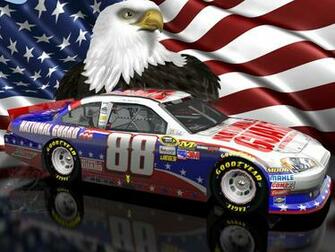 Dale Earnhardt Jr Nascar Unites American Flag And Eagle Patriotic