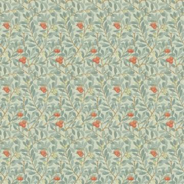Arbutus By Morris Blue Cream Red Wallpaper Direct