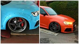 Audi Rs3 8v Tuning Wide Body Kit And Lowered Suspension By