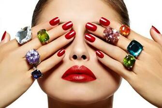 Beautifull Ladies With Red Nail Art Wallpaper Pretty Nails Spa