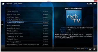 Setup Live Tv On Kodi HDhomerun Prime Mythtv