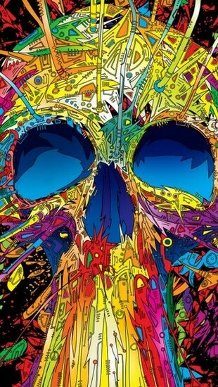Abstract 20multicolored 20skull 20android 20wallpaper Jpg