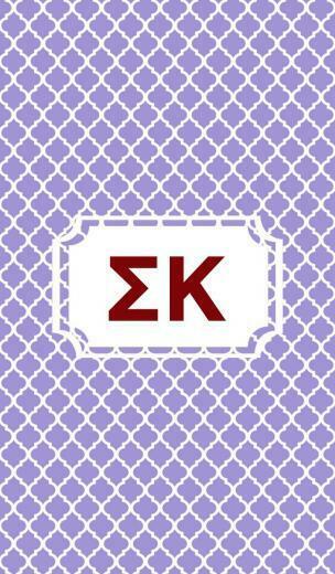 Sigma Kappa Background iPhone Monogram Found