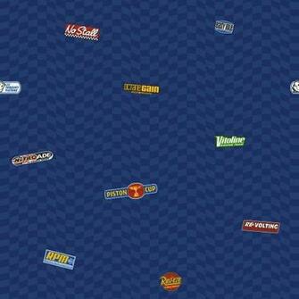 York Wallpaper Disney Cars Blue Logo