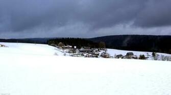 Winter Village Scape Wallpaper