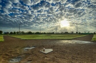 Baseball Field Background At Night Photo Of A
