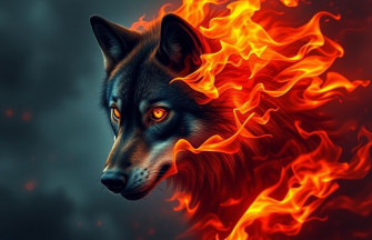 Fire Wolf Wallpaper