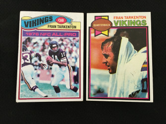 Fran Tarkenton Amp Topps Minnesota Vikings Football