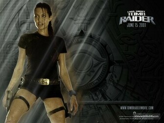 Lara Croft Tomb Raider Wallpaper With Angelina Jolie