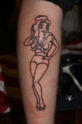 Pin Up Girl Tattoo By Jorgealex