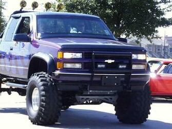 Truck Giant Jacked Up Chevy Poor Thing Lost Out To My Lil Old HD
