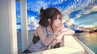 Anime Girls In Real Background Photo HD Wallpaper Id