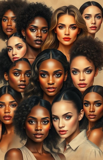 Beautiful Women Faces Wallpaper