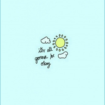 Cute Blue Aesthetic Motivational Quote Abstract Wallpaper