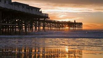 Wallpaper Pier California Beach San Diego Desktop