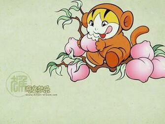 Monkey Cartoon Chinese Zodiac Animal Sign Wallpaper Cat