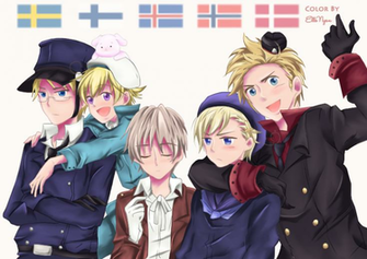 Hetalia Nordic Wallpaper Nordics Yay By Ellenyan
