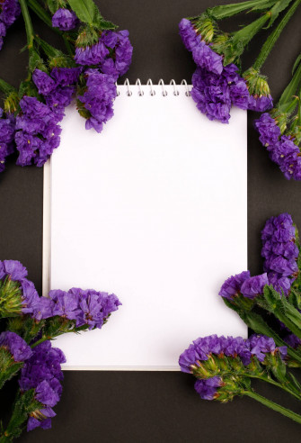 Blank Note With Sea Lavenders D3jw9puksb81scbs Wallpaper
