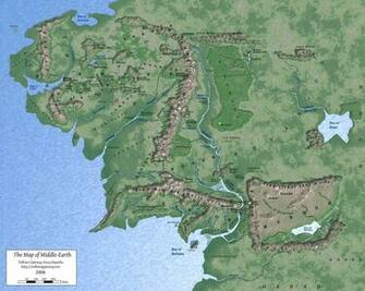 Middle Earth Map Wallpaper