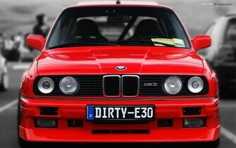 Dirty E30 Wallpaper Red HD
